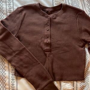 Skims waffle long sleeve tee